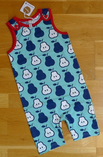 Maxomorra blue pears dungarees - maxomorra,