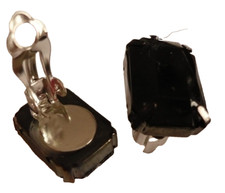 Ohr clips rechteck schwarz - ohr,