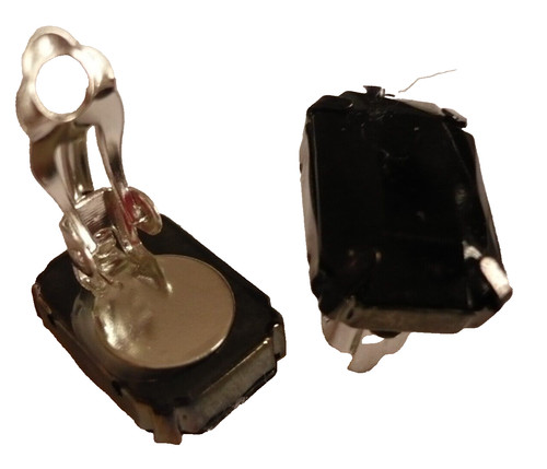Ohr clips rechteck schwarz - clips,