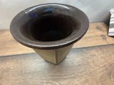 Vintage keramik vase braun - vintage,
