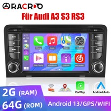 2+64GB Für Audi A3 S3 RS3 8P1 8PA 7" Carplay Android 13 Autoradio GPS Navi Wifi