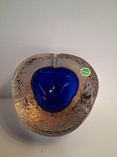 Murano Glas Schale Original mit Label 60er Jahre Sommerso Technik Aschenbecher 