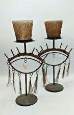 2 X Windlichter Kerzenhalter im Afrika Deko Styl 28 cm Hoch