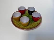 5 Schnapsgläser mit grünem