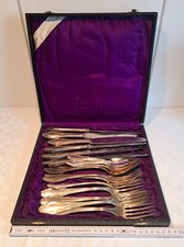 Wellner Mozart  Besteck 12 teilig + Fleischgabel + 6 Löffel,  90er Silberauflage