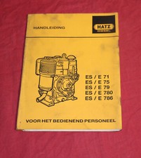 Handleiding HATZ Diesel Motor E, ES 71, 75, 79, 780, 786 , Anleitung holländisch
