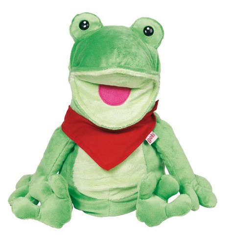 Handpuppe frosch halstuch - handpuppe,