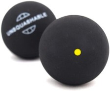 UNSQUASHABLE Squashball schwarz langsam 2er Blister