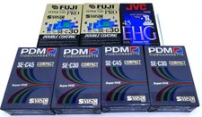 Fuji JVC PDM SVHS-C Videokassetten SE-C30 SE-C45 NOS OVP Super VHS Compact I647