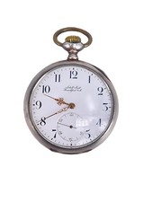 Feine Taschenuhr Zenith Adolf Matt Frankfurt 51mm 800er Silber