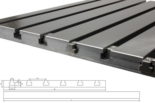 Stahl nutenplatte 4030 - stahl, t-nutenplatte