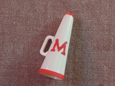 Barbie Tennis Megafon weiß rot M vintage 60 er Jahre Sportausrüstung Lautspreche