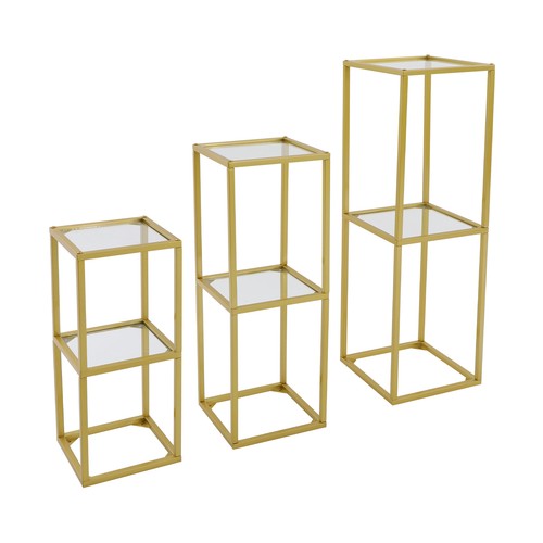 Blumenständer gold 3er set - 3er,