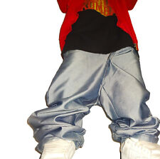 Vintage 1990´s SOUTHPOLE Glanz Baggy *SILBER-STAHLBLAU* W36 Guter Zustand TOP