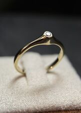 585 Gold Ring Mit Brillant 14 Karat Gelbgold Gr. 53 Damen