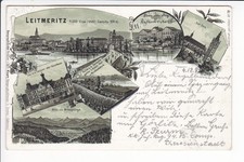 BÖHMEN , LITHO GRUSS AUS LEITMERITZ , LITOMERICE , 1899