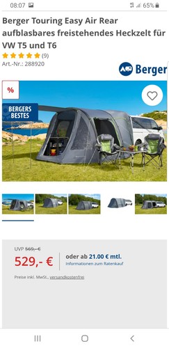 Berger touring easy - vw, t5/t6