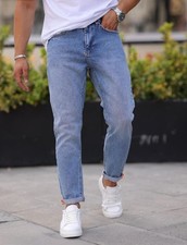 Herren destroyed Boyfriend Zerissen Stonewashed Basic Jeans Rocker Stretch Hose