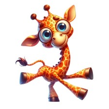 9x Sticker Funny Giraffe Car