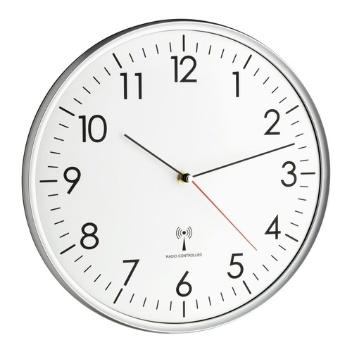 Funk wanduhr kunststoff 33cm - funk-wanduhr,