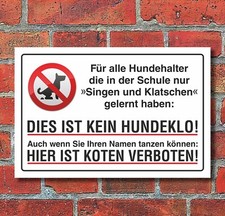 Schild Kein Hundeklo Hundekot