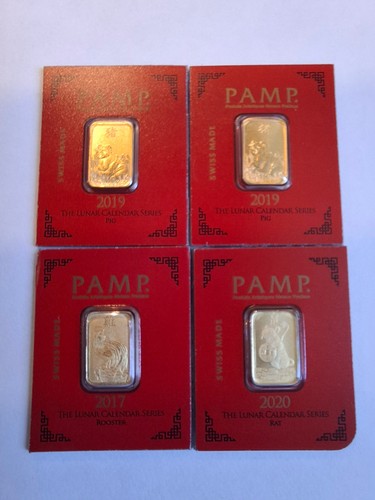 4x1 goldbarren pamp suisse - goldbarren,