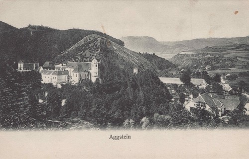 Alte ansichtskarte aggstein - ansichtskarte,