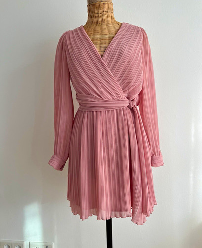 Zara damen wickelkleid rosa - m,