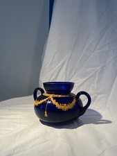 Ziervase Glas Konaldblau