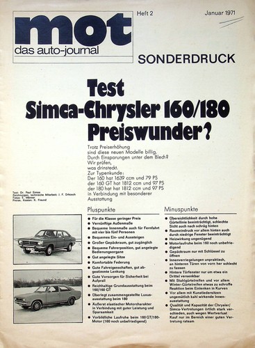 223558 simca chrysler 160 180 - 223558),