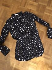 Trendige Bluse Totenkopf-Muster Hemd Piraten-Kostüm Schwarz Weiß H&M Gr. 170/S