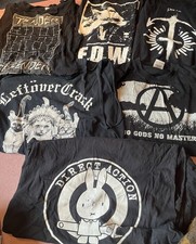 6 Band Shirts(Ärmel Sind Abgeschnitten!) Punk, Anarchie, Leftöver Crack , Planks