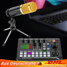 Podcast Mikrofon Set Nieren Kondensator Mikrofon Audio Mixer Set mit Soundkarte