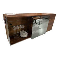 Team 7 Sideboard Nox Nussbaum Wild Naturöl Glasausführung Palladium Glas 