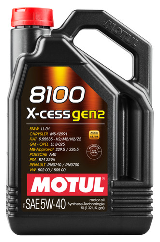 Motul 8100 cess gen2 5w40 - 8100, x-cess