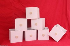 Shabby Chic! 1 Schubkästchen Schublade CD-Behälter Holz / Herzgriff  8 Vorhanden