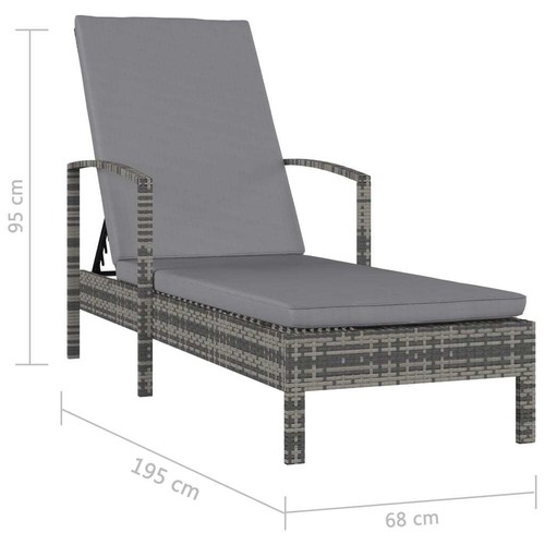 Poly rattan sonnenliege - poly,