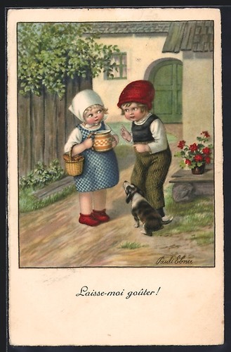 Künstler pauli ebner laß - künstler-ak, ebner: