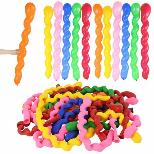 100x spiral luftballons bunt - spiral,