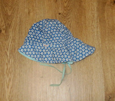 Jako-o Mädchen Sommer Mütze blau 50-52 Blumen Sonnenhut Sommerhut Fischerhut p