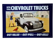 Chevrolet Truck  Schild 42 x 28 cm Oldtimer Auto Vintage USA retro  Reklame