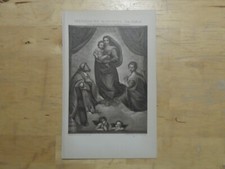 Orig.(1893) Lithographie Sixtinische Madonna Von Raffael  (B2)