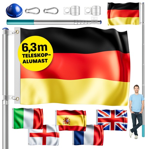 Monzana fahnenmast teleskop - monzana®,