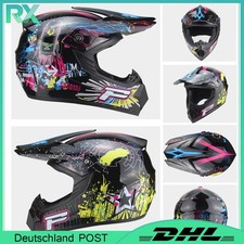 Schwarz Motorradhelm Cross