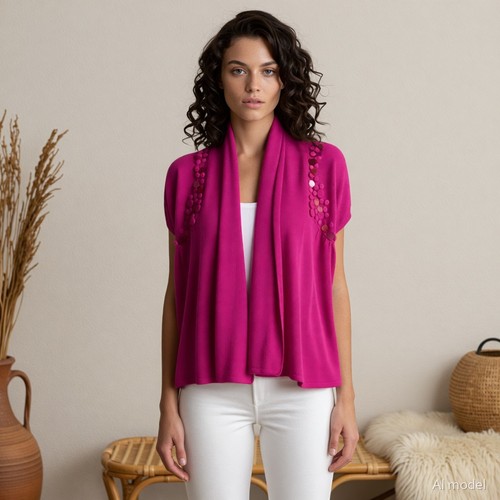 Boho strickjacke rosa - boho,