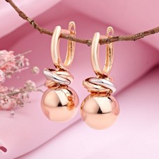 Bicolor gold 585 14kt ohrringe - gold,