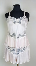 60 er vintage Baby Doll Pyjama Kurz Nylon Negligee rosa XS/S made in Korea