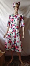 Kleid weiß mit - kleid, gr.40