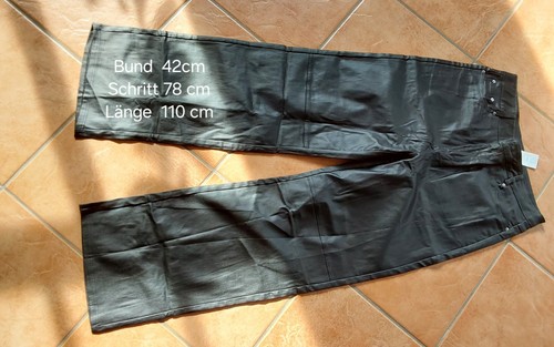 Hose schwarz lederimitation - schwarz,,