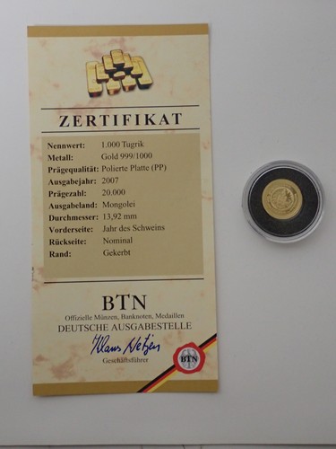 Goldmünze kapsel 1 000 - goldmünze, 1.000